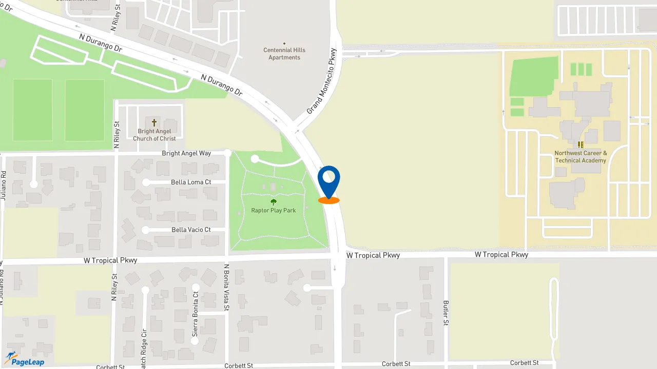 https://pageleap.com map showing location of MOOYAH Burgers, Fries &amp; Shakes in Las Vegas.