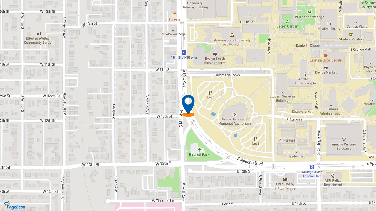 https://pageleap.com map showing location of NASCAR Refuel in Tempe.