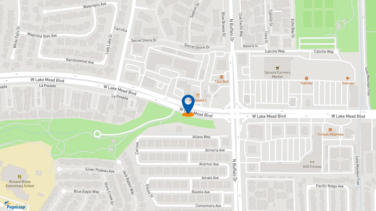 https://pageleap.com map showing location of NASCAR Wings in Las Vegas.