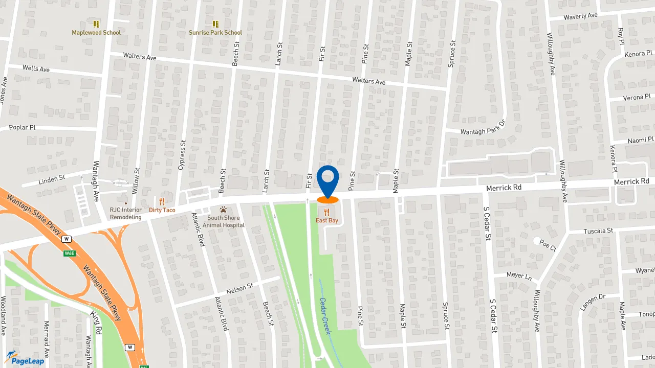 https://pageleap.com map showing location of Oles Fajitas Supreme Mexican in Wantagh.