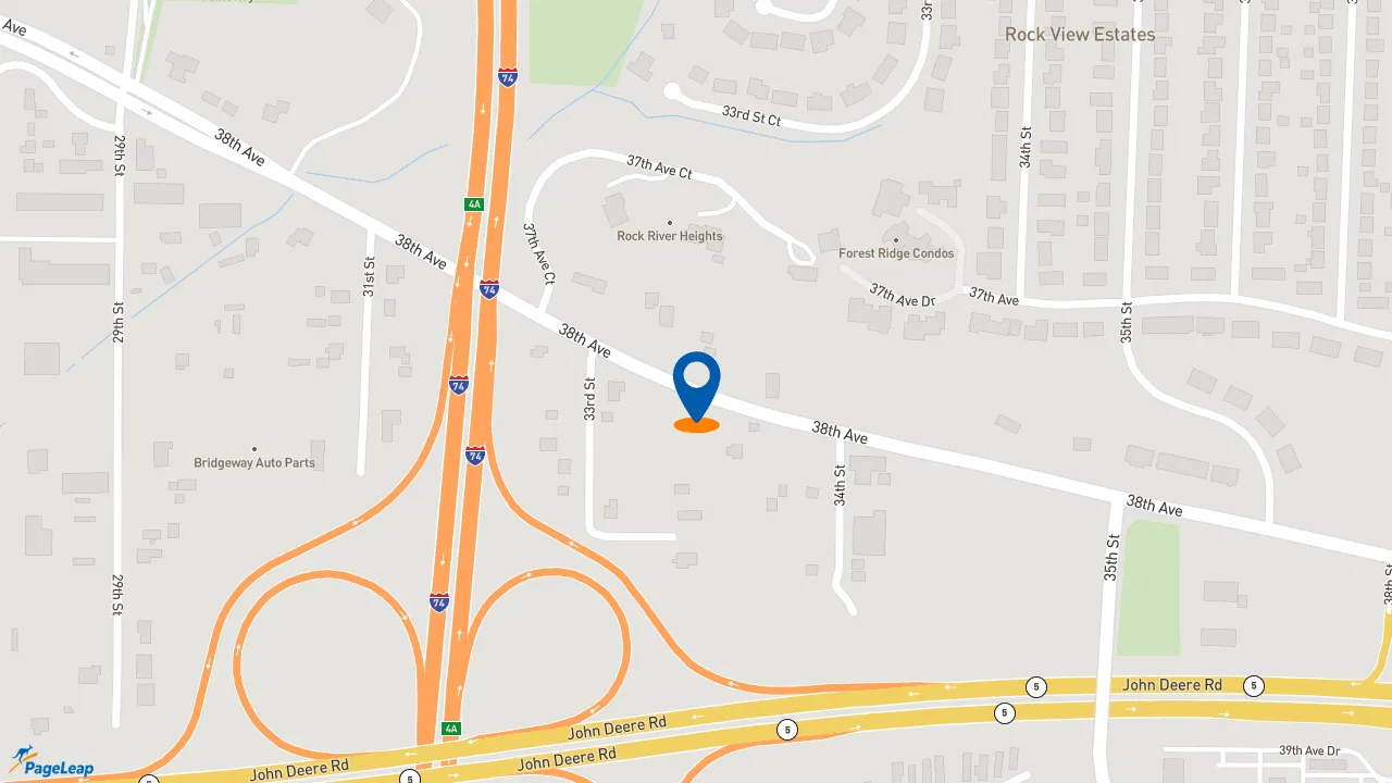 https://pageleap.com map showing location of Pancheros Mexican Grill - Coming Soon! in Moline.