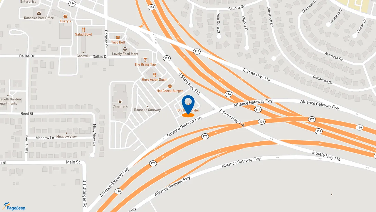 https://pageleap.com map showing location of Pardon My Cheesesteak in Roanoke.