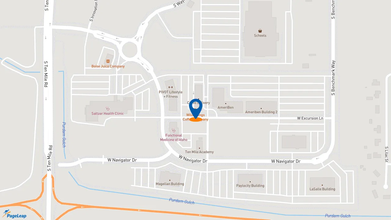 https://pageleap.com map showing location of Pardon My Cheesesteak in Meridian.