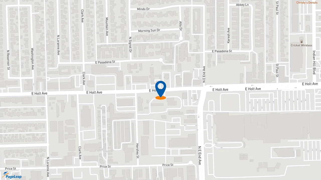 https://pageleap.com map showing location of Pep Boys in Pomona.