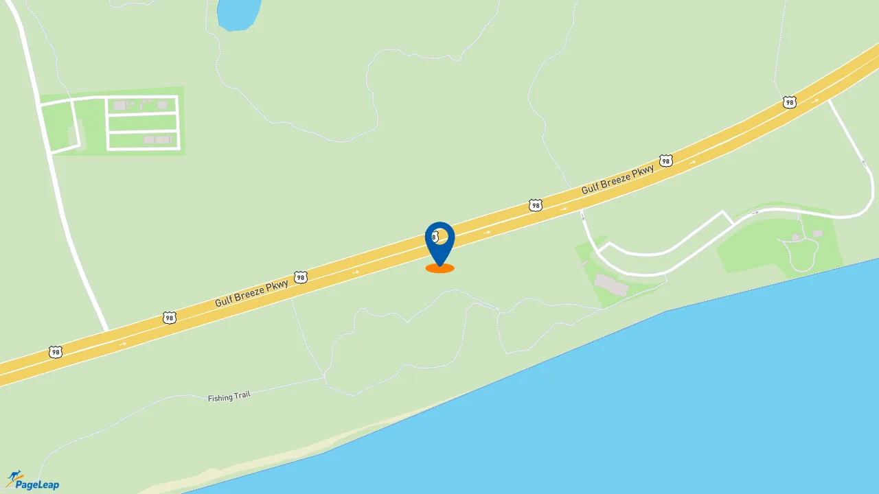 https://pageleap.com map showing location of Pep Boys in Gulf Breeze.