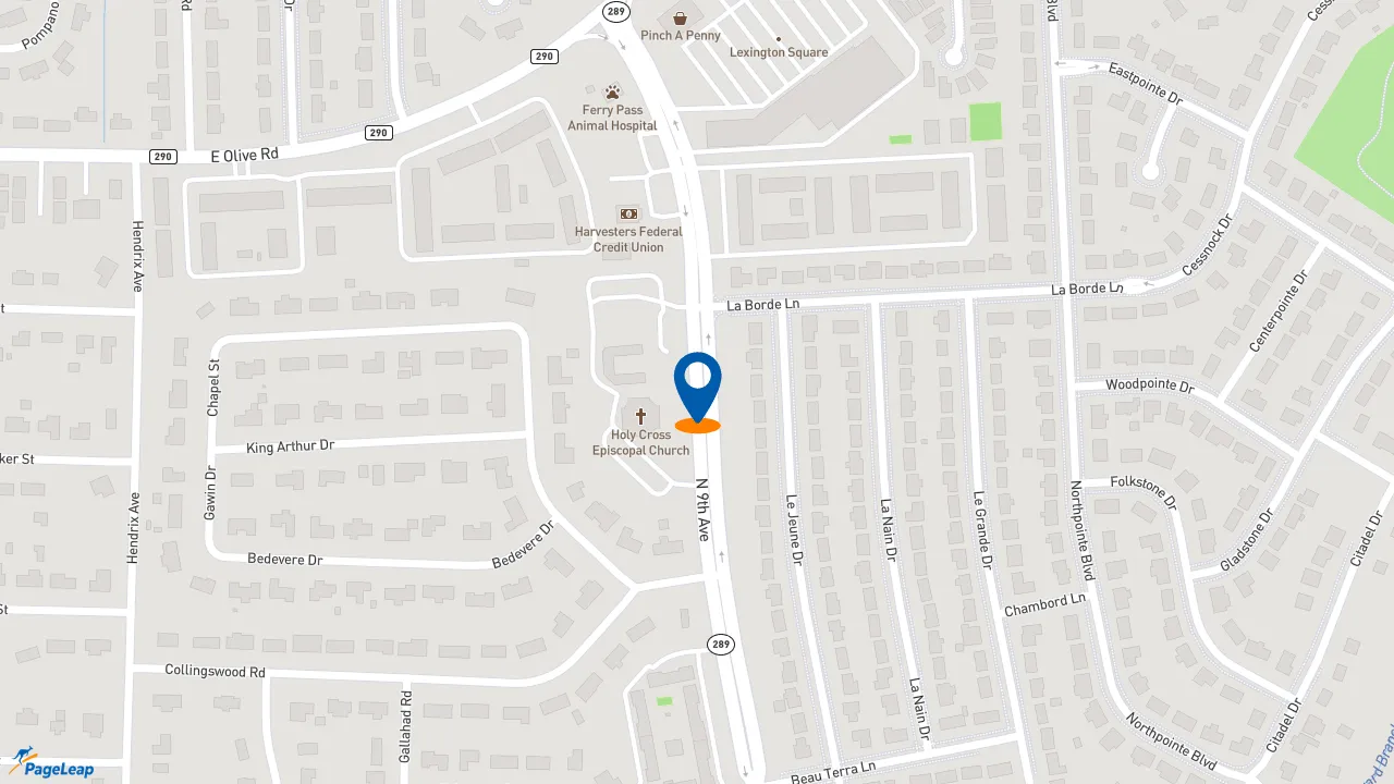 https://pageleap.com map showing location of Pep Boys in Pensacola.