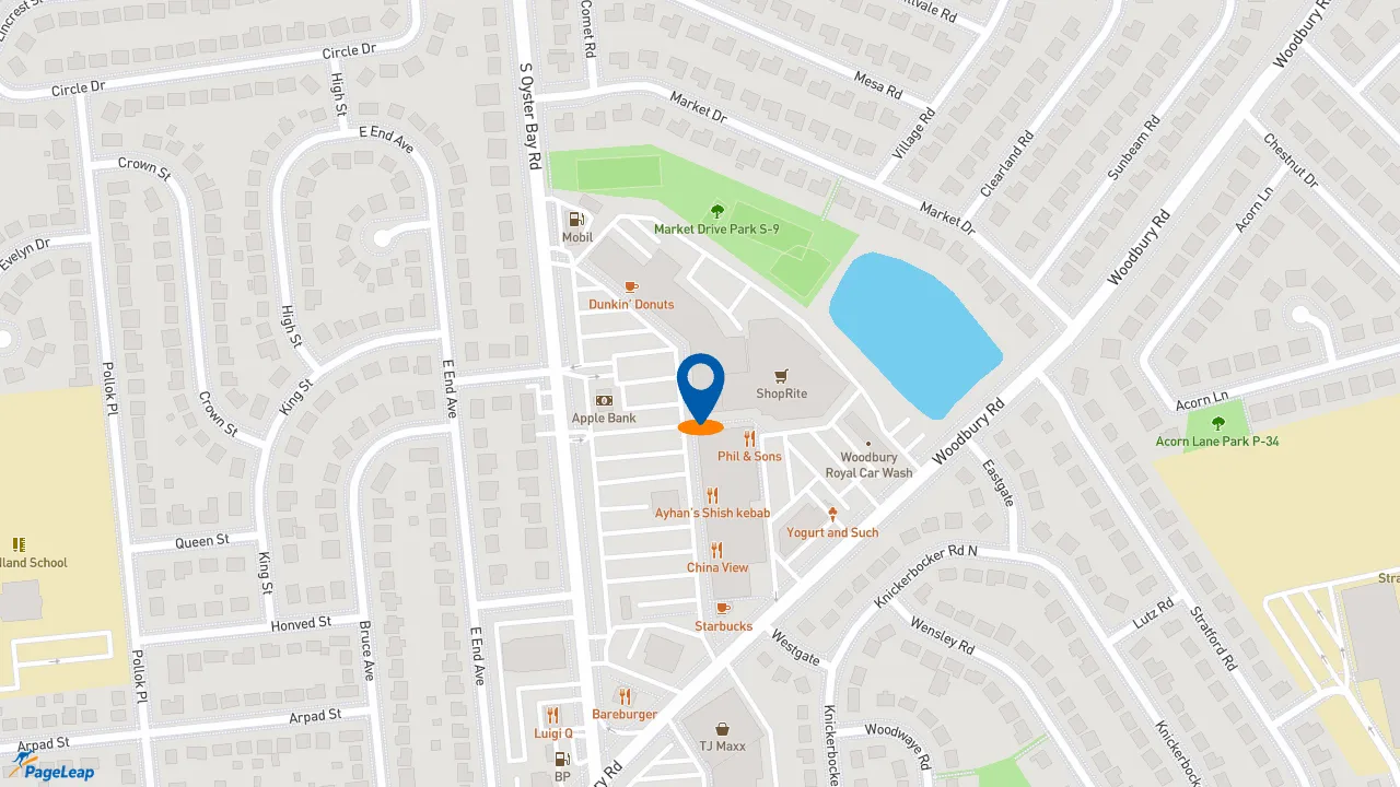 https://pageleap.com map showing location of P.F. Chang&#039;s To Go - Closed in Plainview.