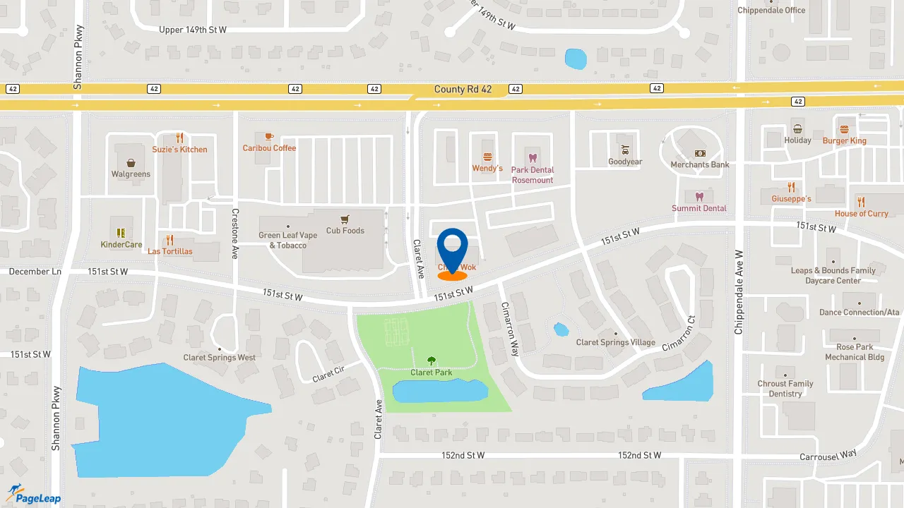 https://pageleap.com map showing location of Pizza Hut in Rosemount.