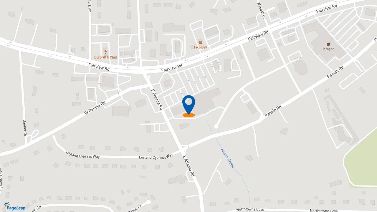 https://pageleap.com map showing location of Pizza Hut in Ellenwood.