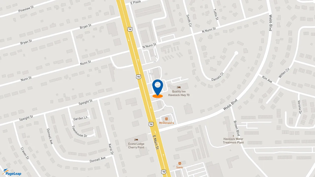 https://pageleap.com map showing location of Pizza Hut in Havelock.