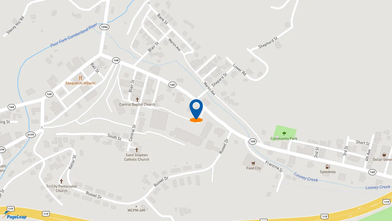https://pageleap.com map showing location of Pizza Hut in Cumberland.