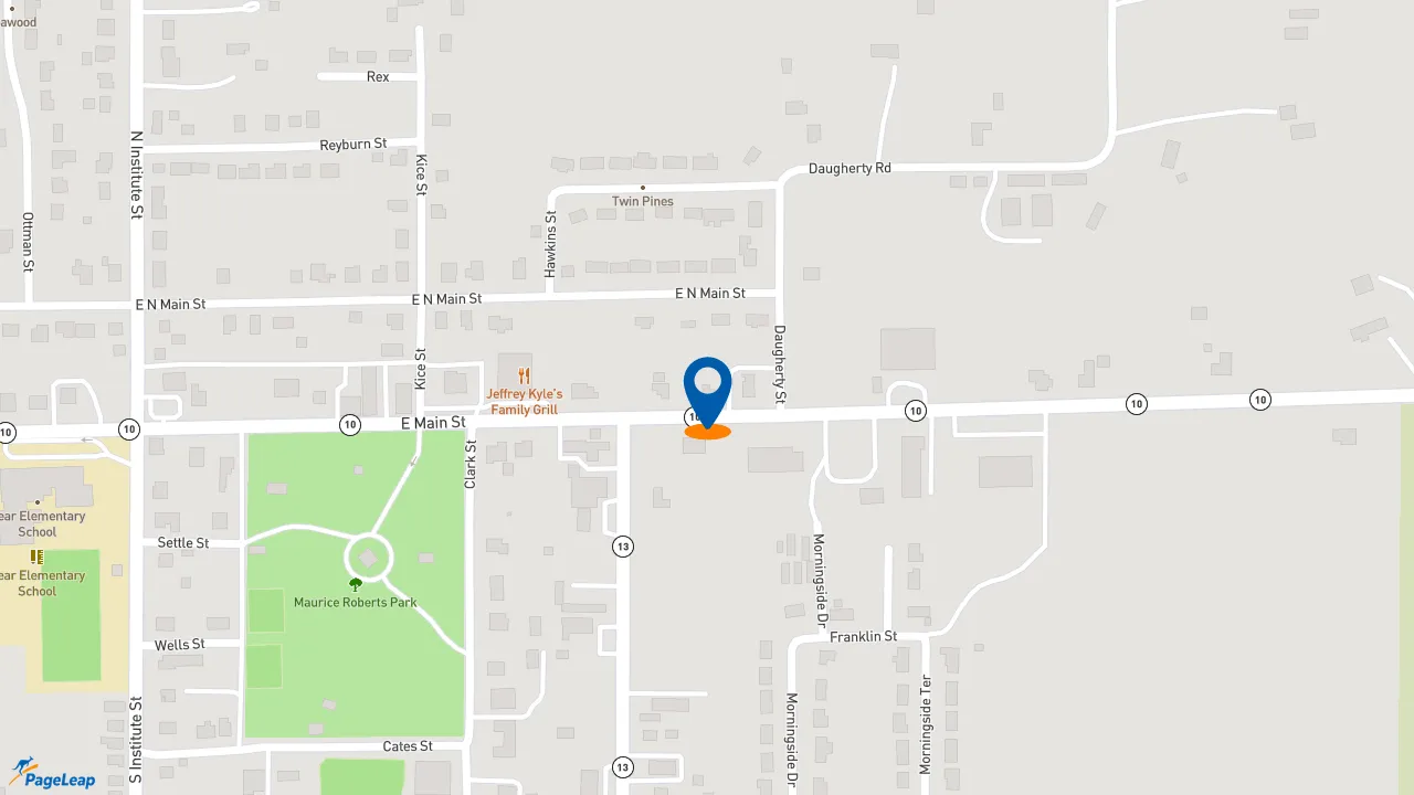 https://pageleap.com map showing location of Pizza Hut in Richmond.