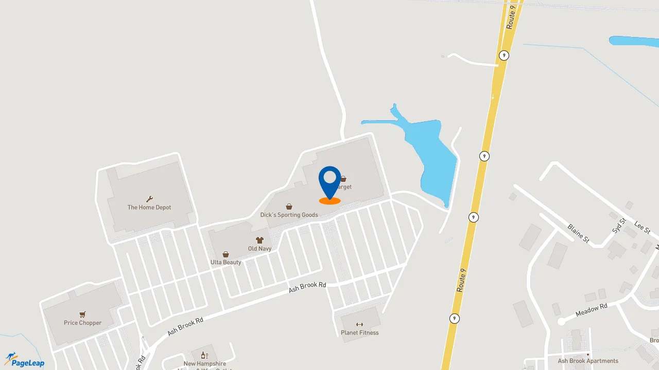 https://pageleap.com map showing location of Pizza Hut Express in Keene.