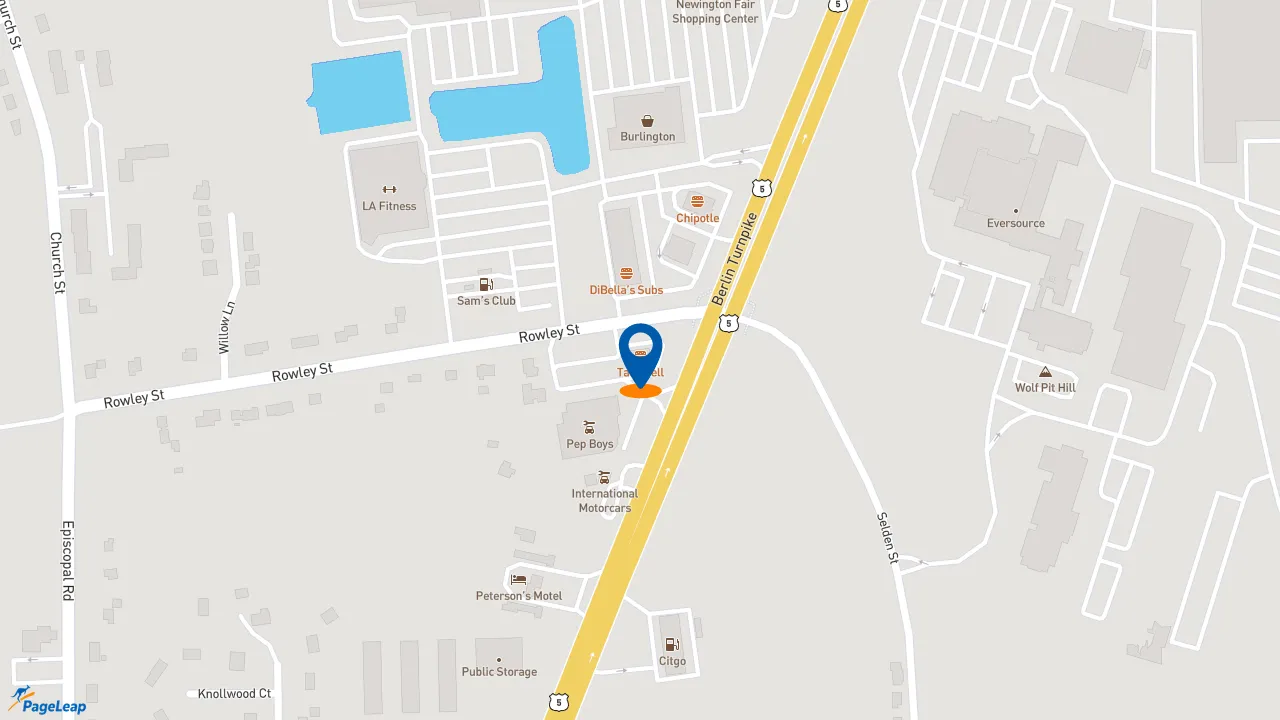 https://pageleap.com map showing location of Pizza Hut Express in Berlin.