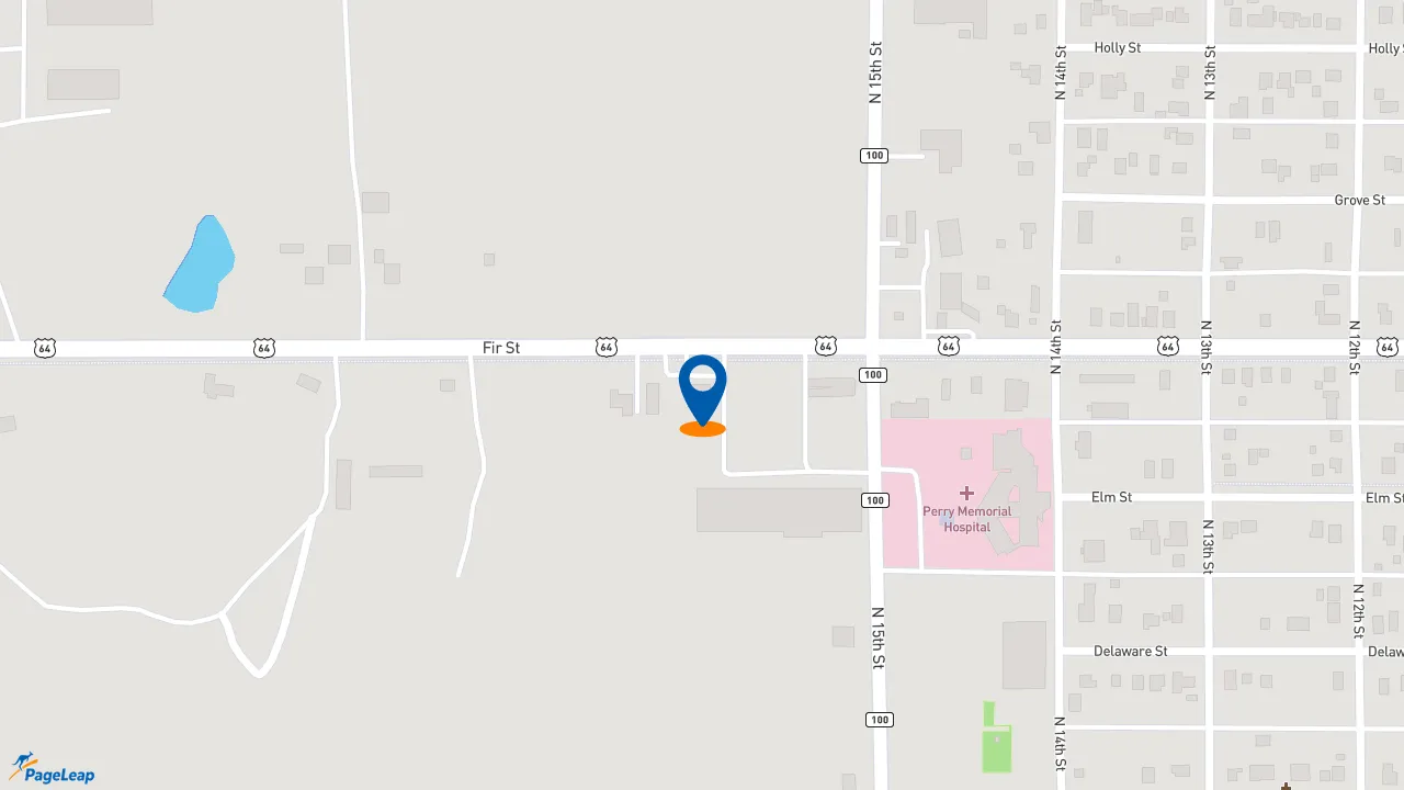 https://pageleap.com map showing location of Pizza Hut in Perry.
