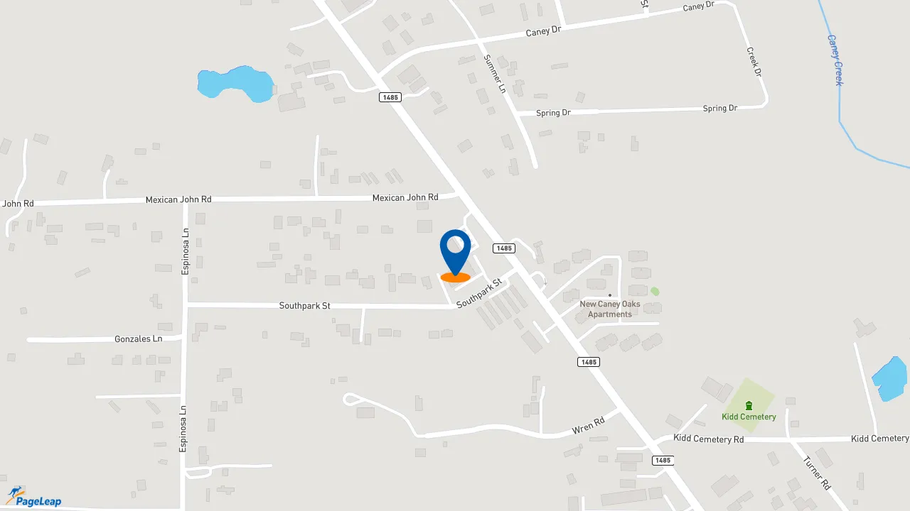 https://pageleap.com map showing location of Pizza Hut in New Caney.