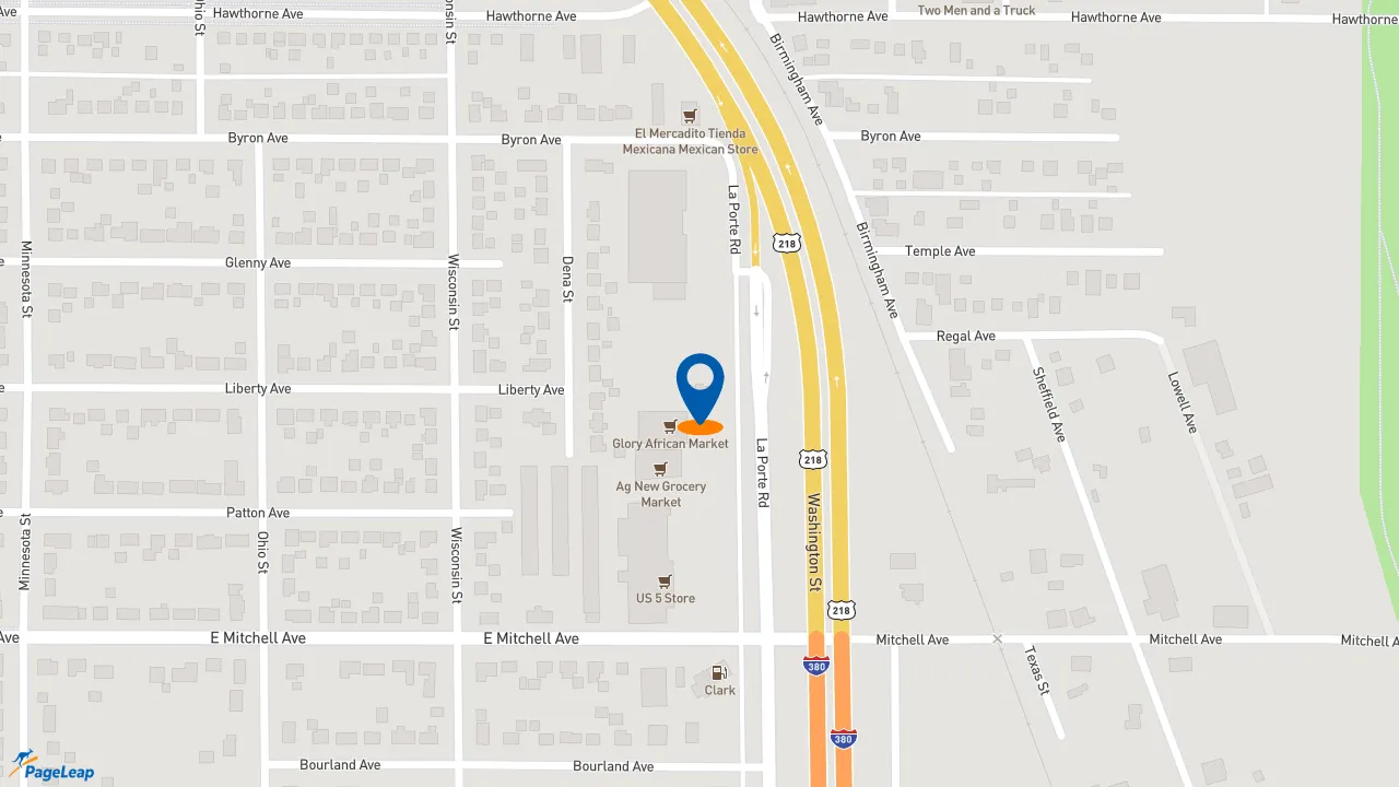 https://pageleap.com map showing location of Pizza Hut in Waterloo.