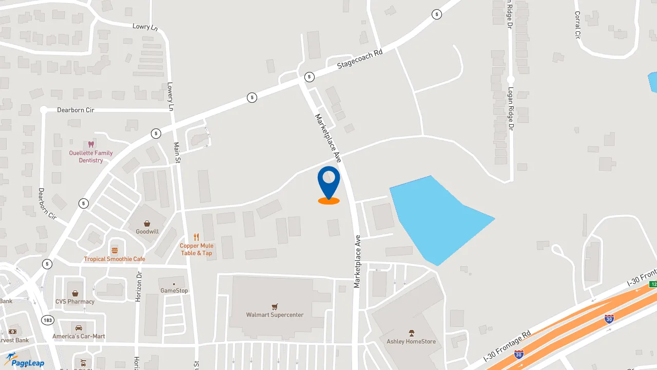 https://pageleap.com map showing location of Pizza Hut in Bryant.