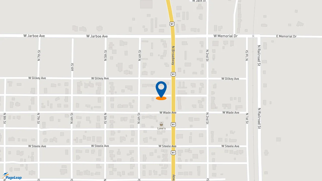 https://pageleap.com map showing location of Pizza Hut in Marlow.