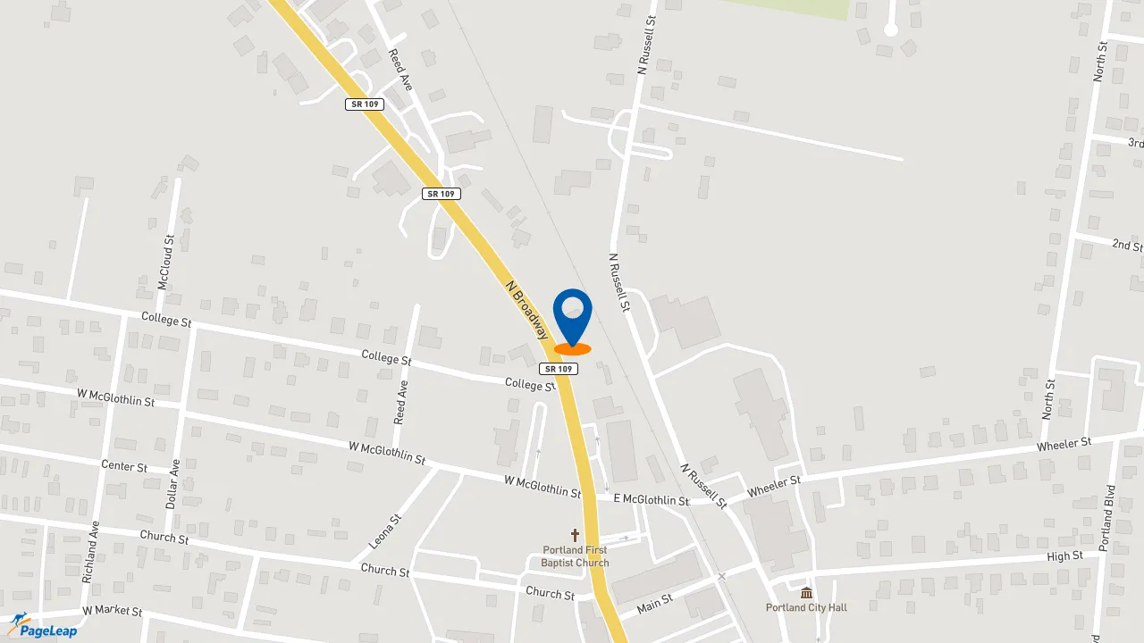 https://pageleap.com map showing location of Pizza Hut in Portland.