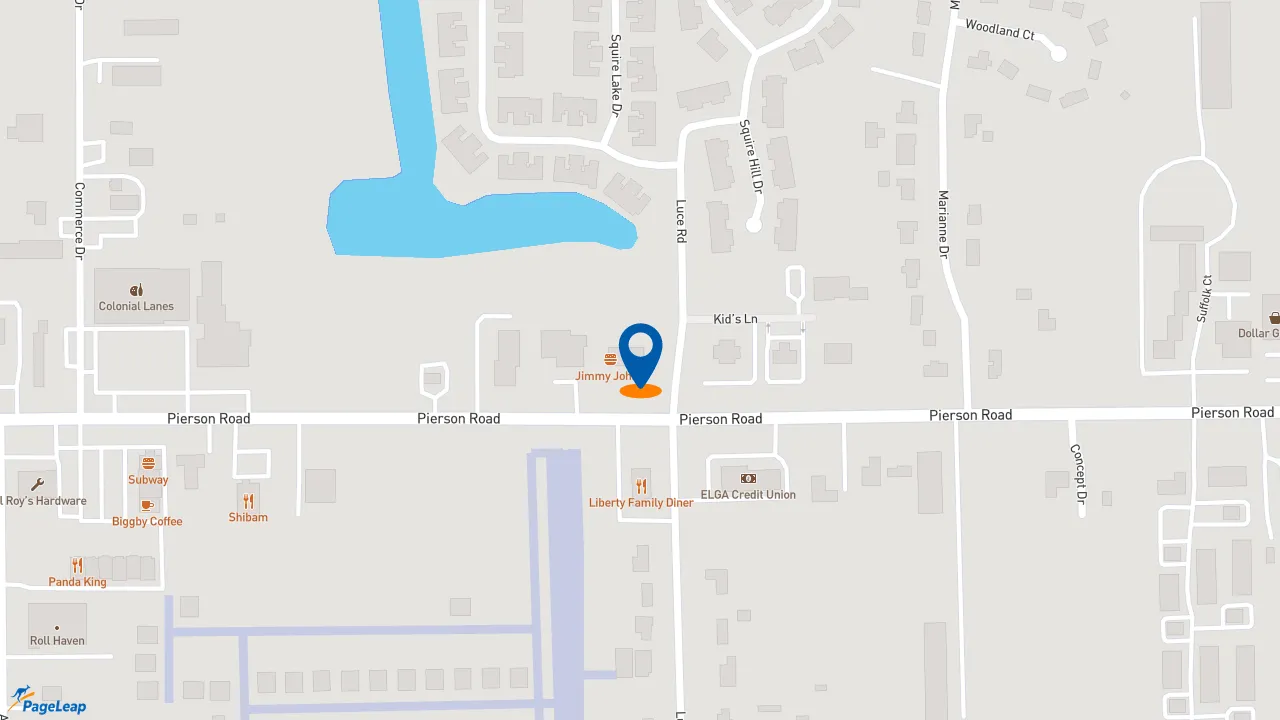 https://pageleap.com map showing location of Pizza Hut in Flushing.