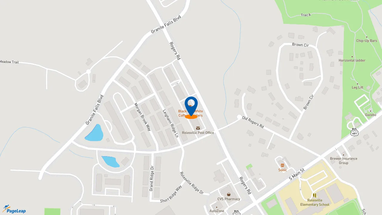 https://pageleap.com map showing location of Pizza Hut in Rolesville.