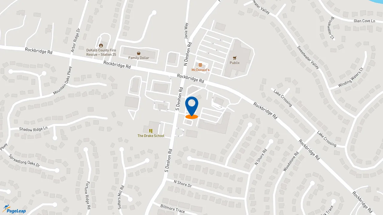 https://pageleap.com map showing location of Pizza Hut in Lithonia.