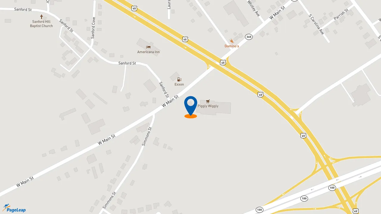 https://pageleap.com map showing location of Pizza Hut in Henderson.