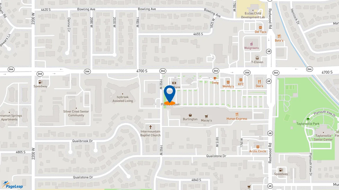 https://pageleap.com map showing location of Pizza Hut in Taylorsville.