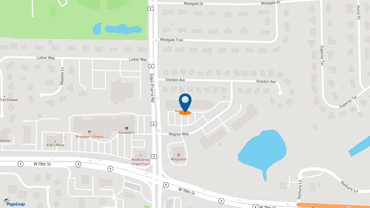 https://pageleap.com map showing location of Pizza Hut in Eden Prairie.