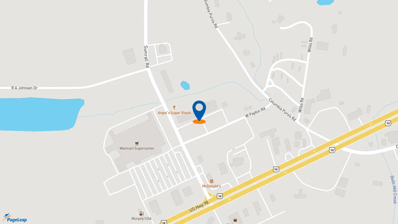 https://pageleap.com map showing location of Pizza Hut in Columbia.