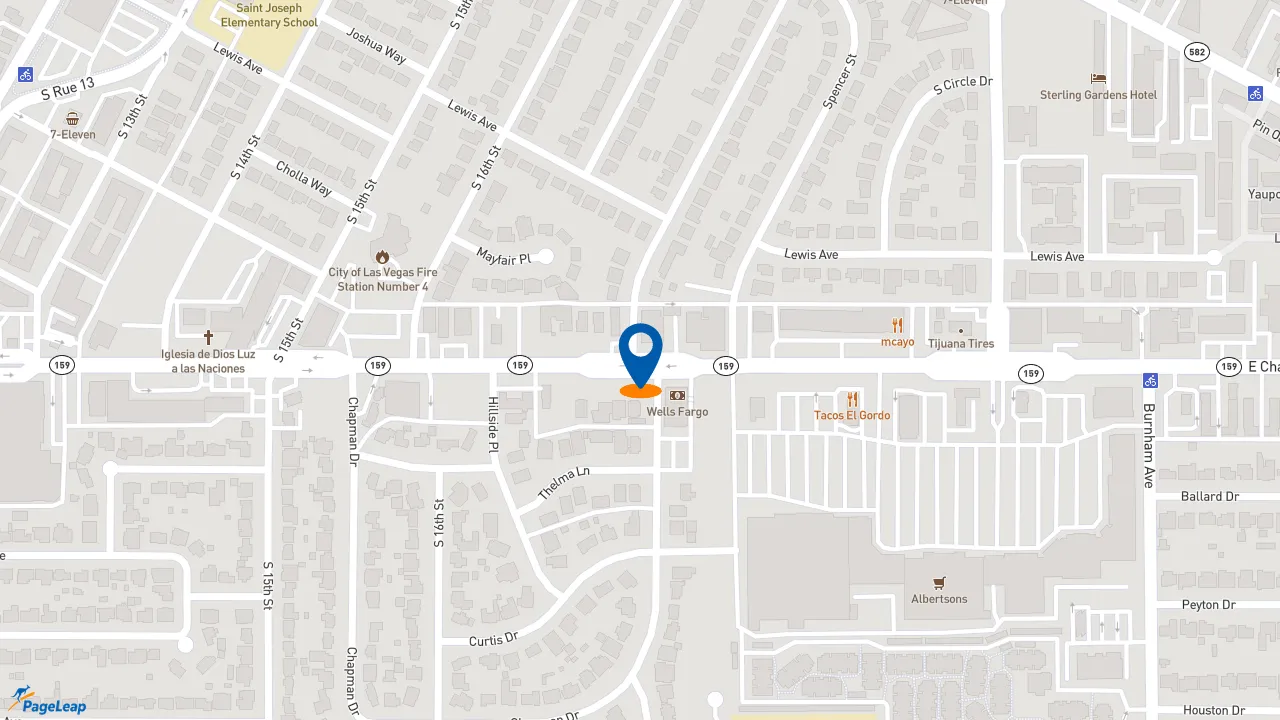https://pageleap.com map showing location of Pollo Campero in Las Vegas.