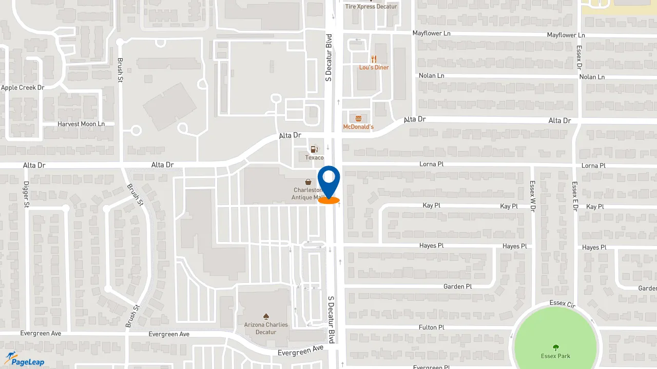 https://pageleap.com map showing location of Pollo Campero in Las Vegas.
