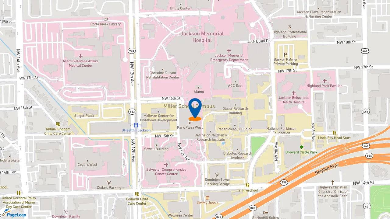 https://pageleap.com map showing location of Pollo tropical in Miami.