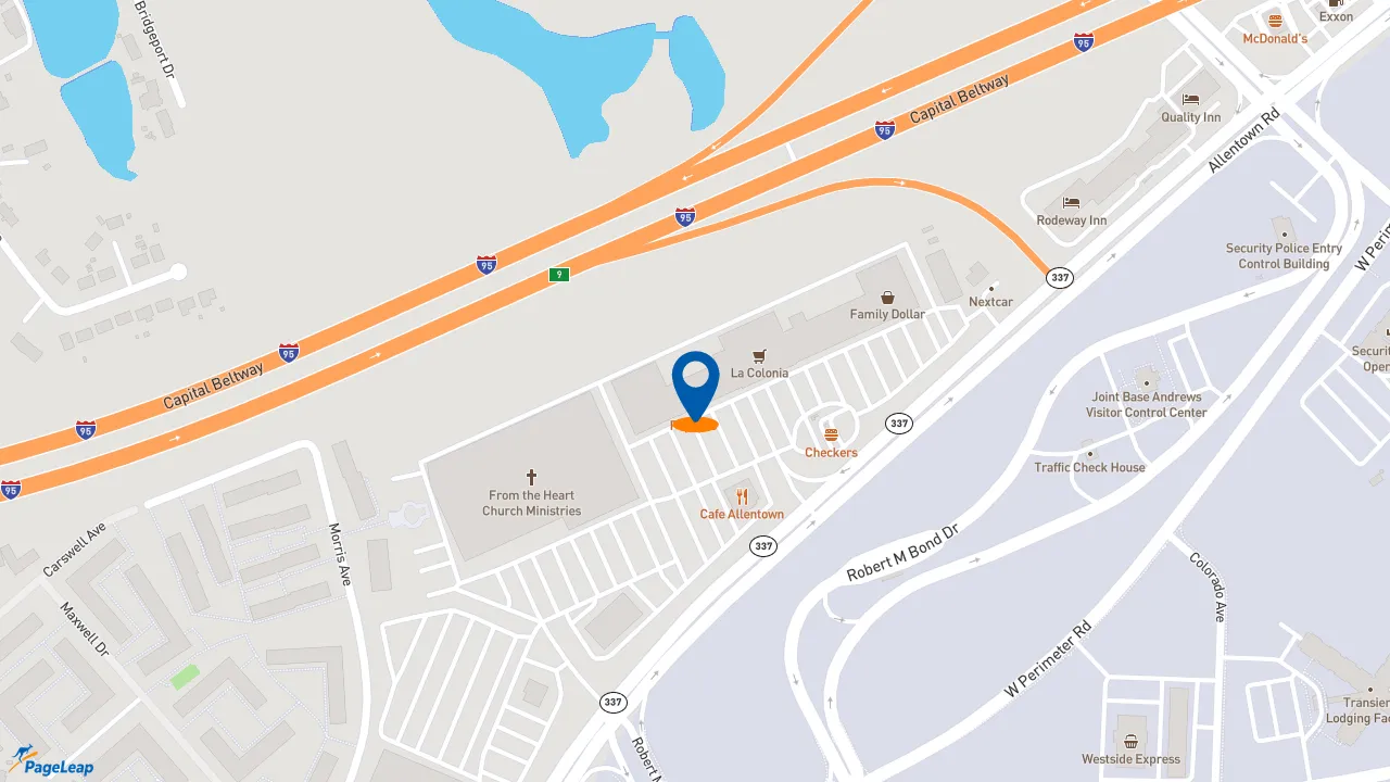 https://pageleap.com map showing location of Popeyes Louisiana Kitchen in Morningside.