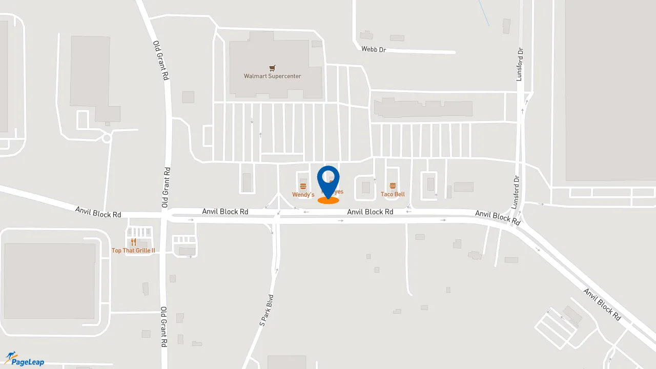 https://pageleap.com map showing location of Popeyes Louisiana Kitchen in Ellenwood.