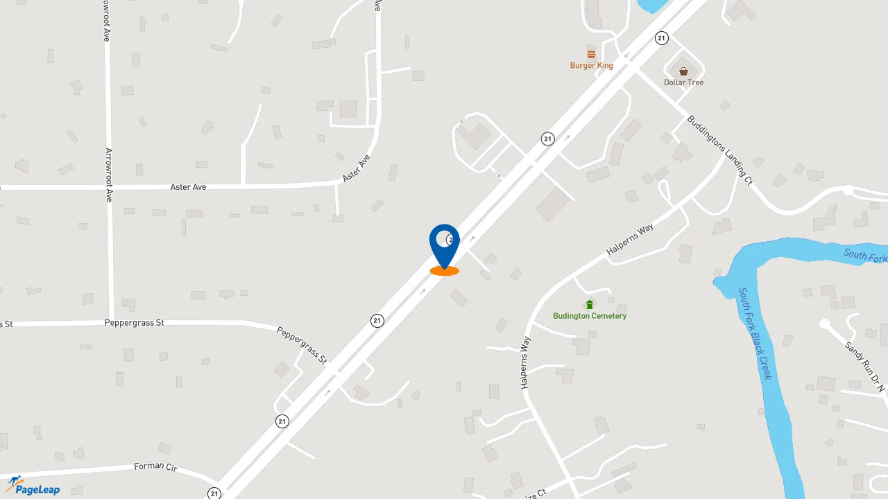https://pageleap.com map showing location of Popeyes Louisiana Kitchen in Middleburg.