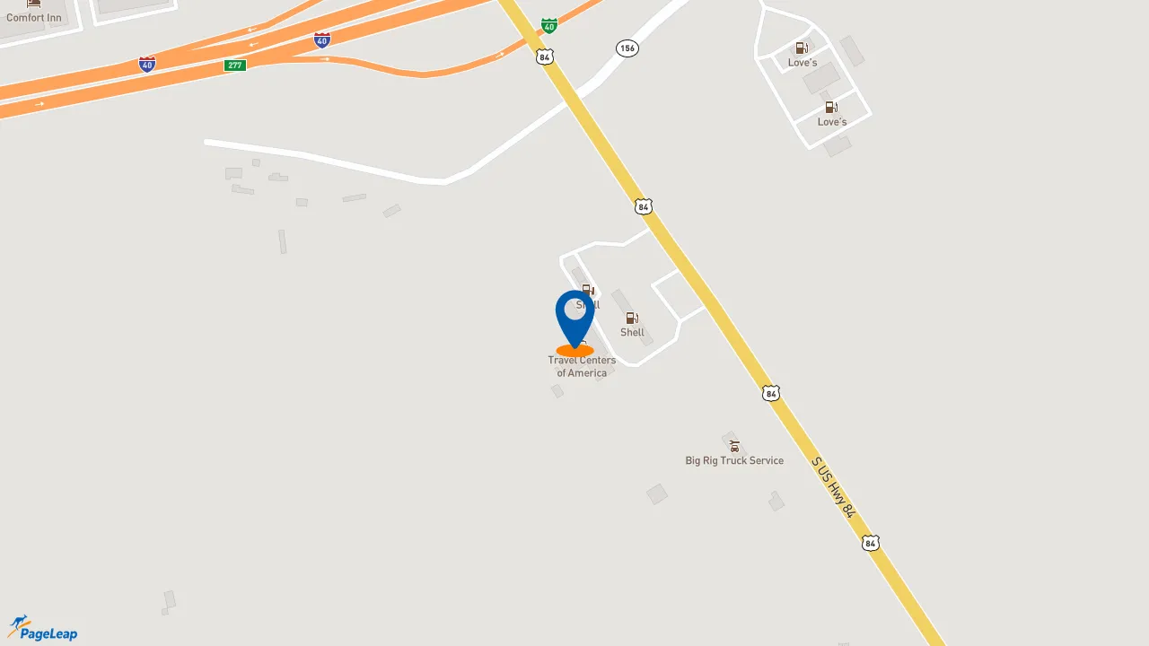 PageLeap.com map showing location of Popeyes Louisiana Kitchen in Santa Rosa.
