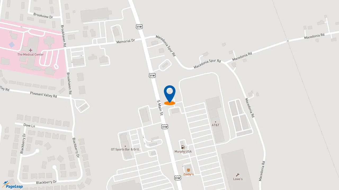 https://pageleap.com map showing location of Popeyes Louisiana Kitchen in Franklin.