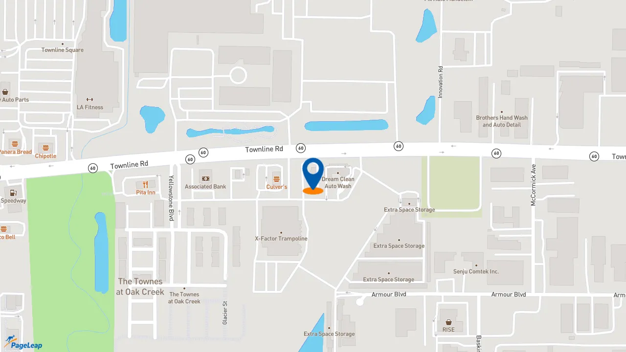 https://pageleap.com map showing location of Popeyes Louisiana Kitchen in Mundelein.