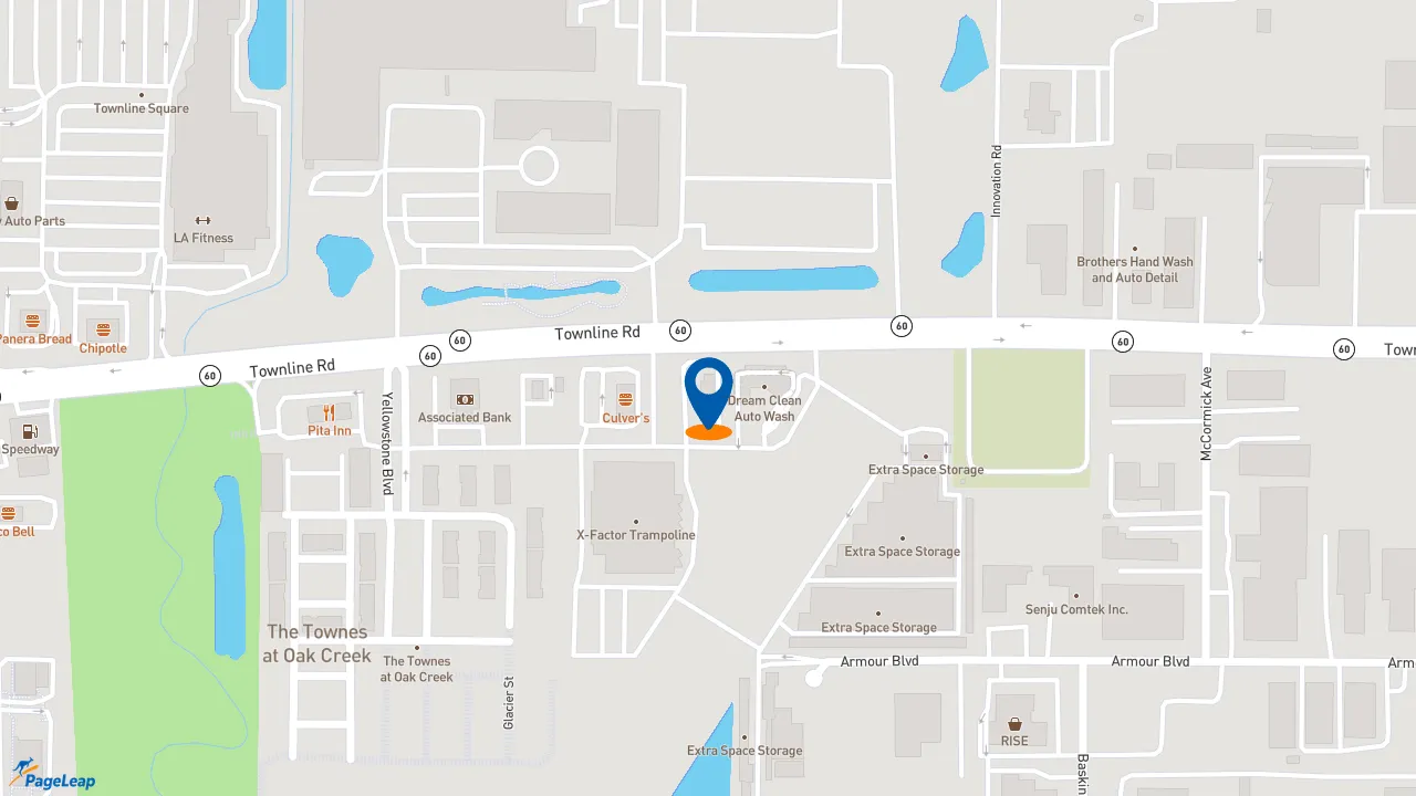 https://pageleap.com map showing location of Popeyes Louisiana Kitchen in Mundelein.