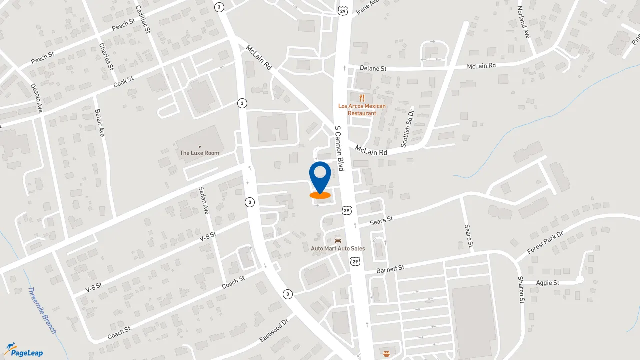 https://pageleap.com map showing location of Popeyes Louisiana Kitchen in Kannapolis.