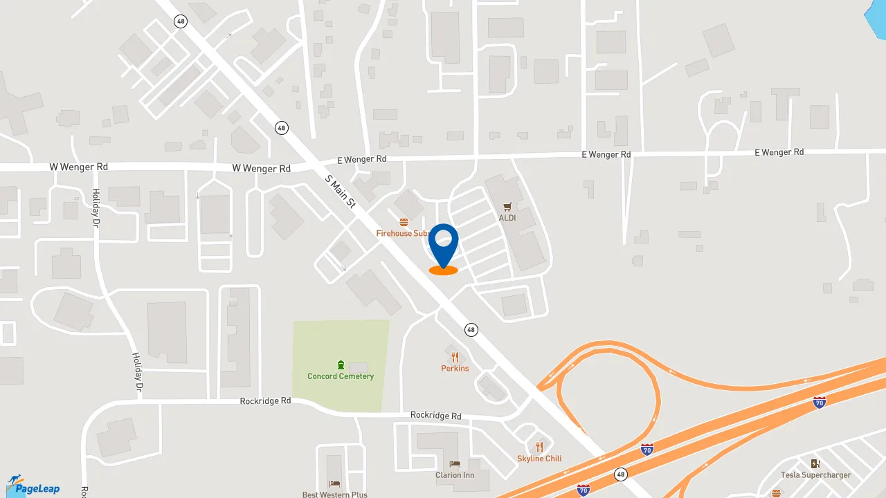 https://pageleap.com map showing location of Popeyes Louisiana Kitchen in Englewood.