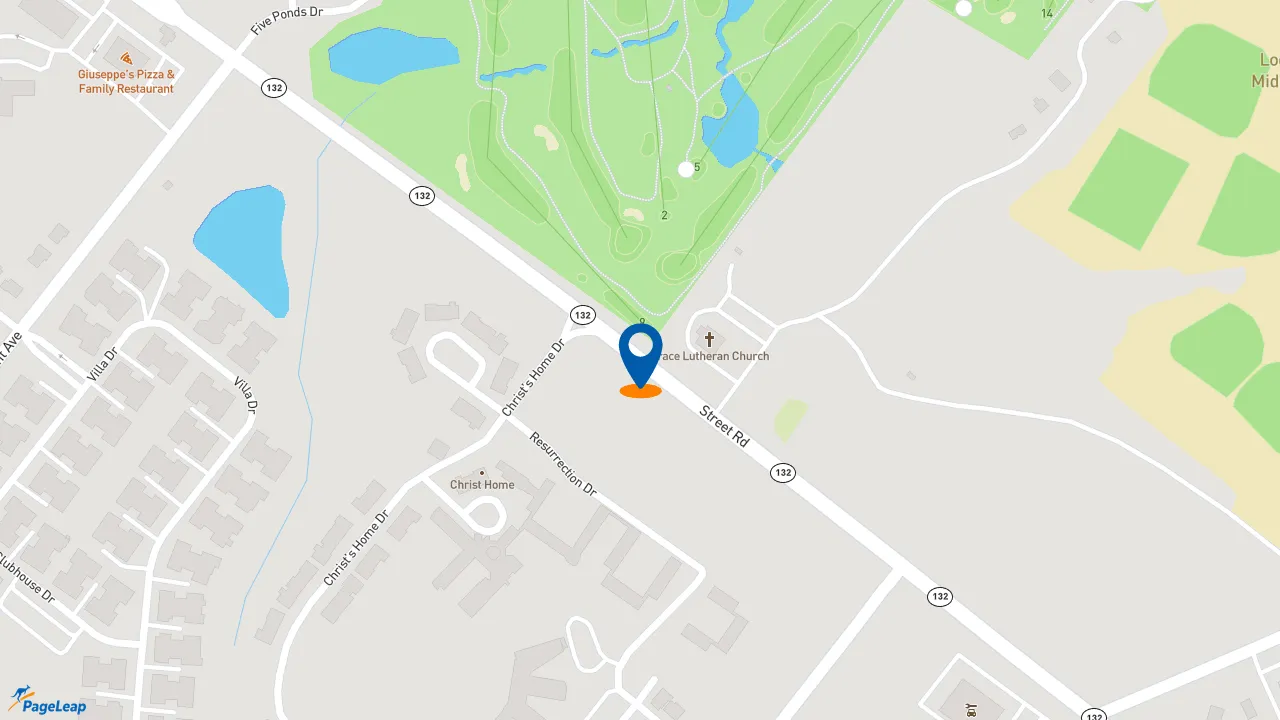 https://pageleap.com map showing location of Popeyes Louisiana Kitchen in Warminster.