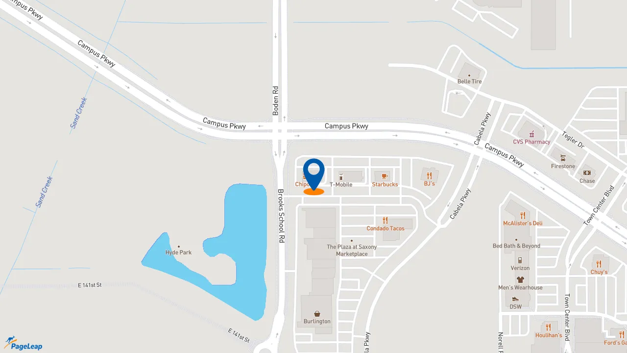 https://pageleap.com map showing location of Potbelly in Noblesville.