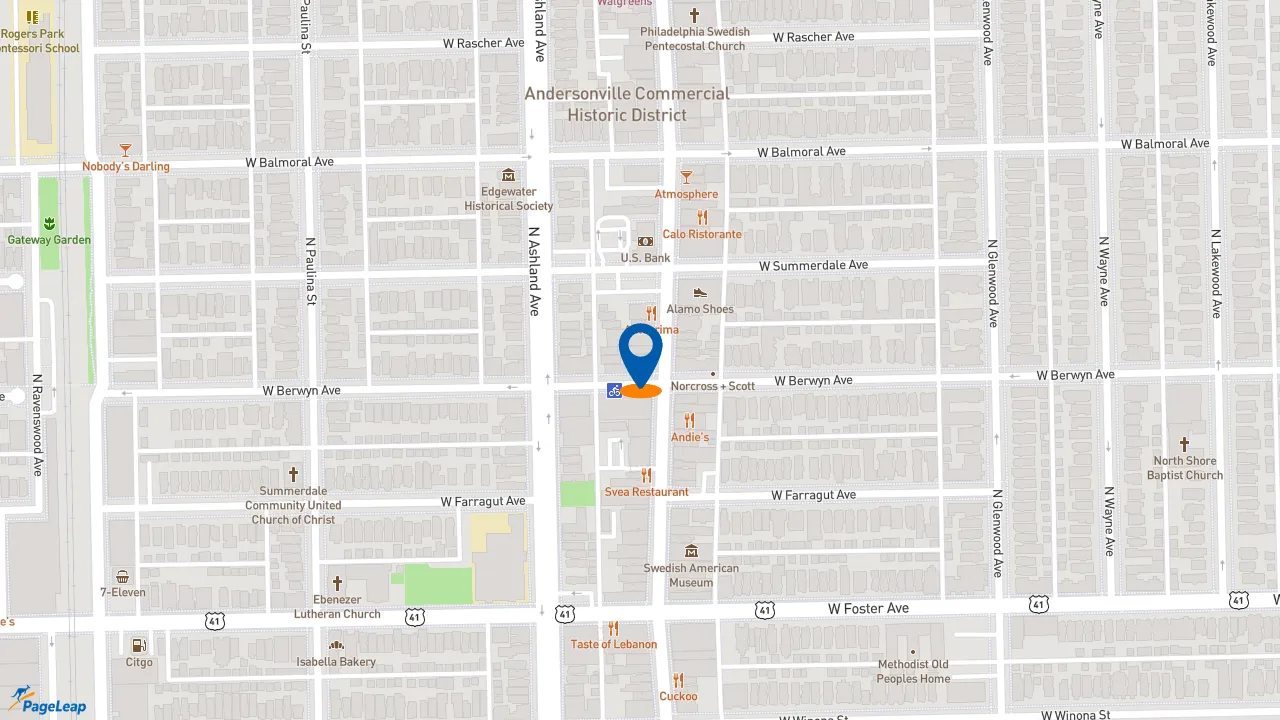 https://pageleap.com map showing location of Potbelly in Chicago.