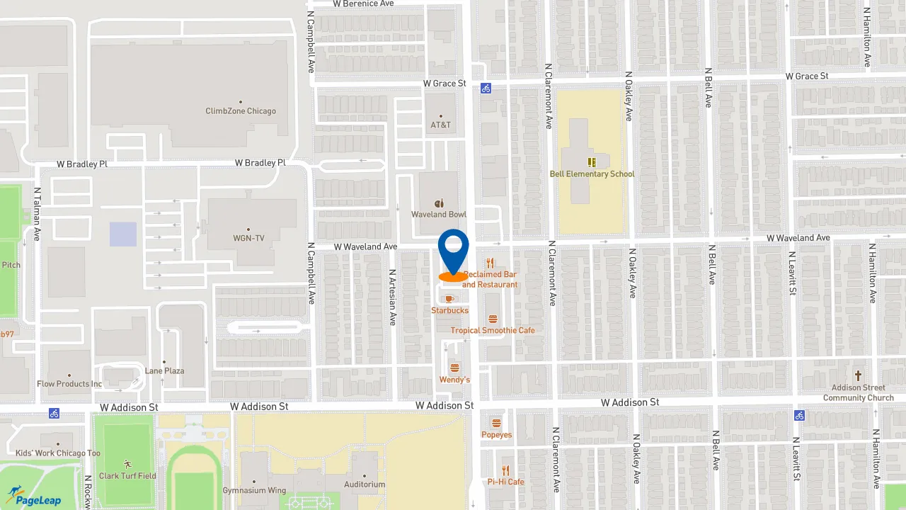 https://pageleap.com map showing location of Potbelly in Chicago.