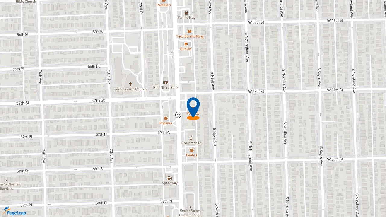 https://pageleap.com map showing location of Potbelly in Chicago.