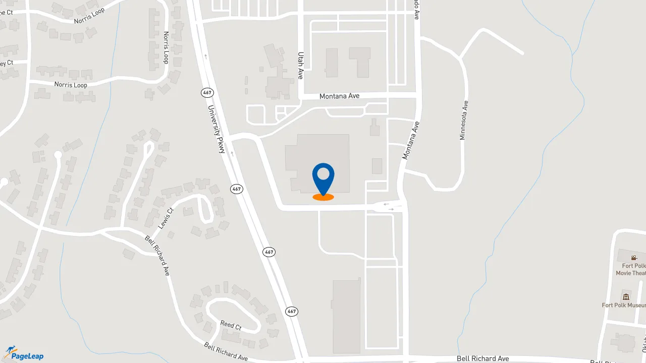 https://pageleap.com map showing location of Qdoba in Fort Johnson South.