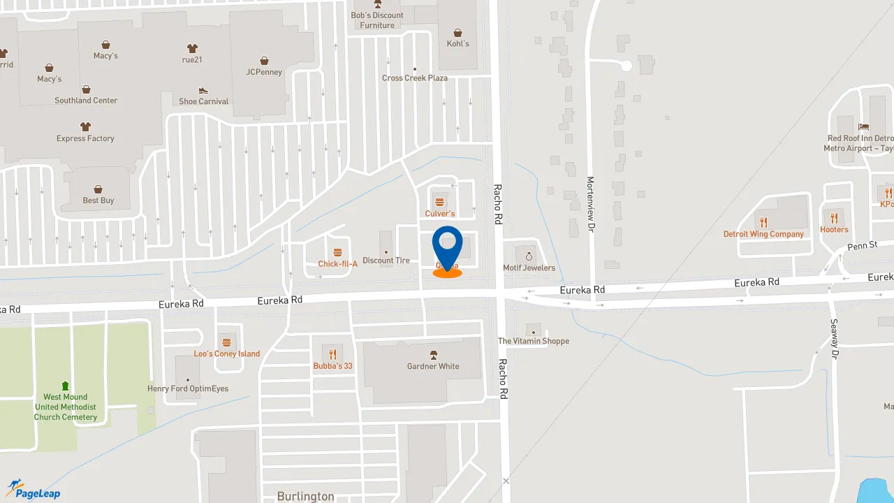 https://pageleap.com map showing location of QDOBA Mexican Eats in Taylor.